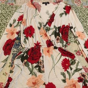 Floral Polka Dot Romper